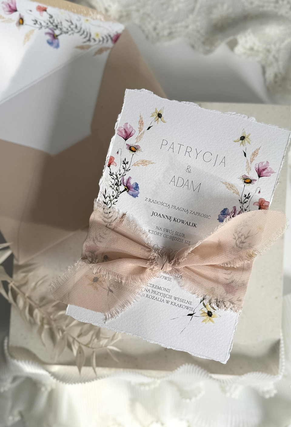 Zaproszenie Ślubne BLOSSOM – kwiatowa elegancja w pastelach - obrazek 4