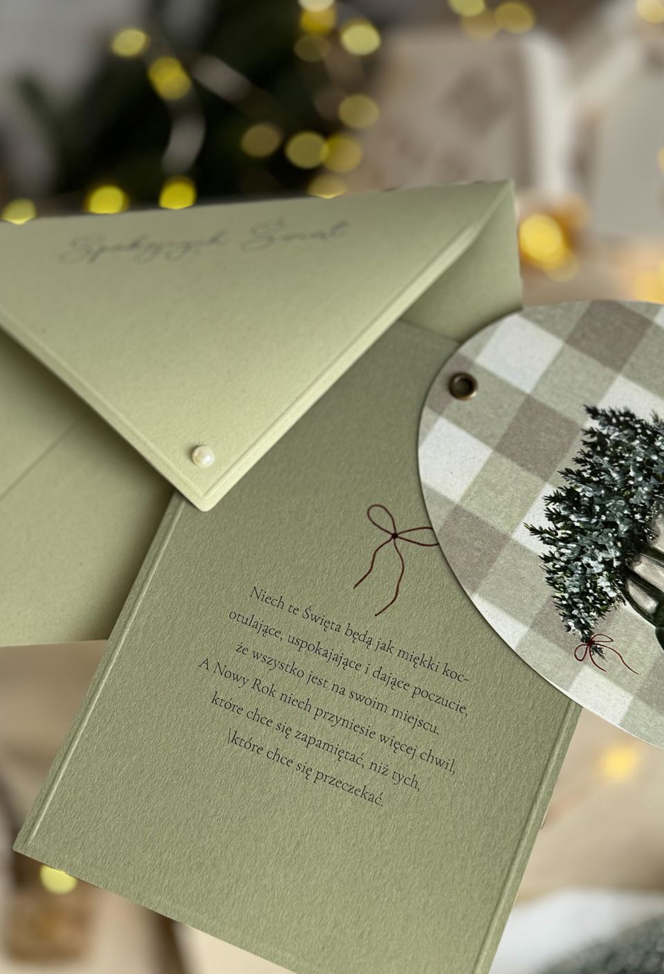 Kartka świąteczna handmade – Garbus z Choinką - obrazek 2
