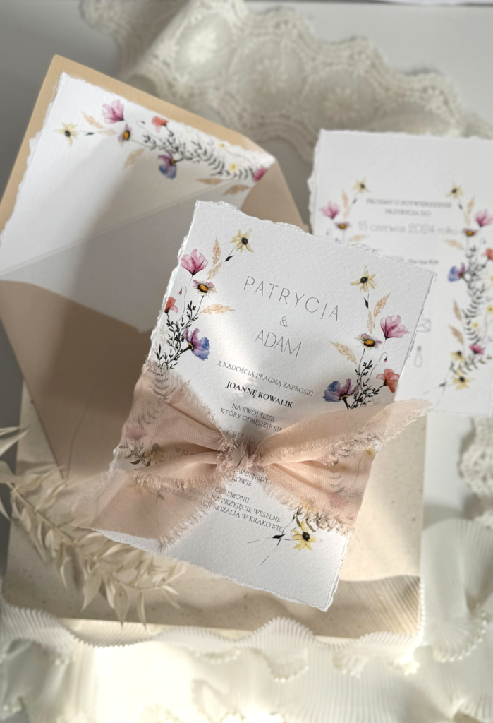 Zaproszenie Ślubne BLOSSOM – kwiatowa elegancja w pastelach