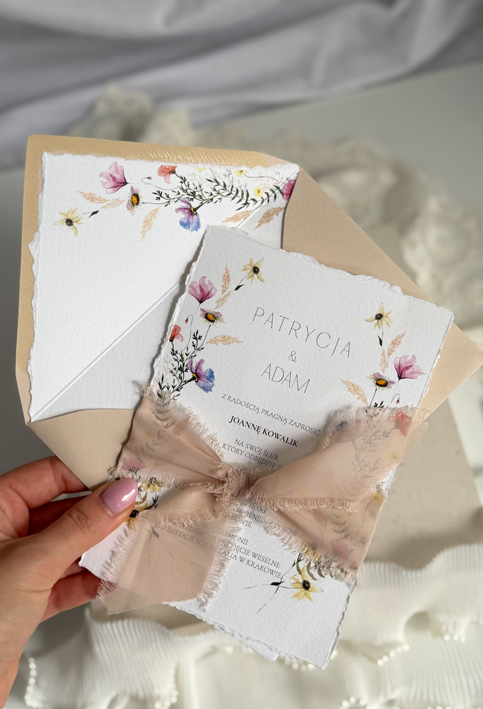 Zaproszenie Ślubne BLOSSOM – kwiatowa elegancja w pastelach - obrazek 5