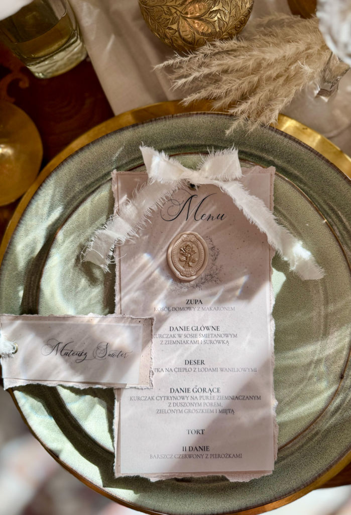 Eleganckie Menu Penelopy
